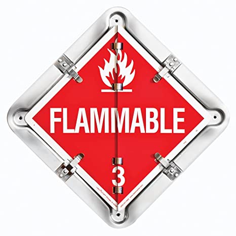 Labelmaster 81-8FO 8 Legend Hazmat Flip Placard System for Trailers, Full Frame