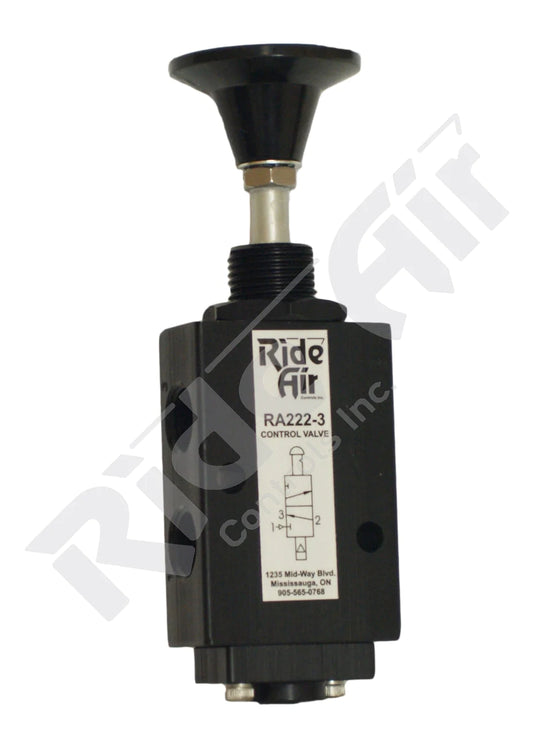 RA222-3 - 3 Port / 2 Pos, Push Pull / Air Pilot Return 3/8" Valve