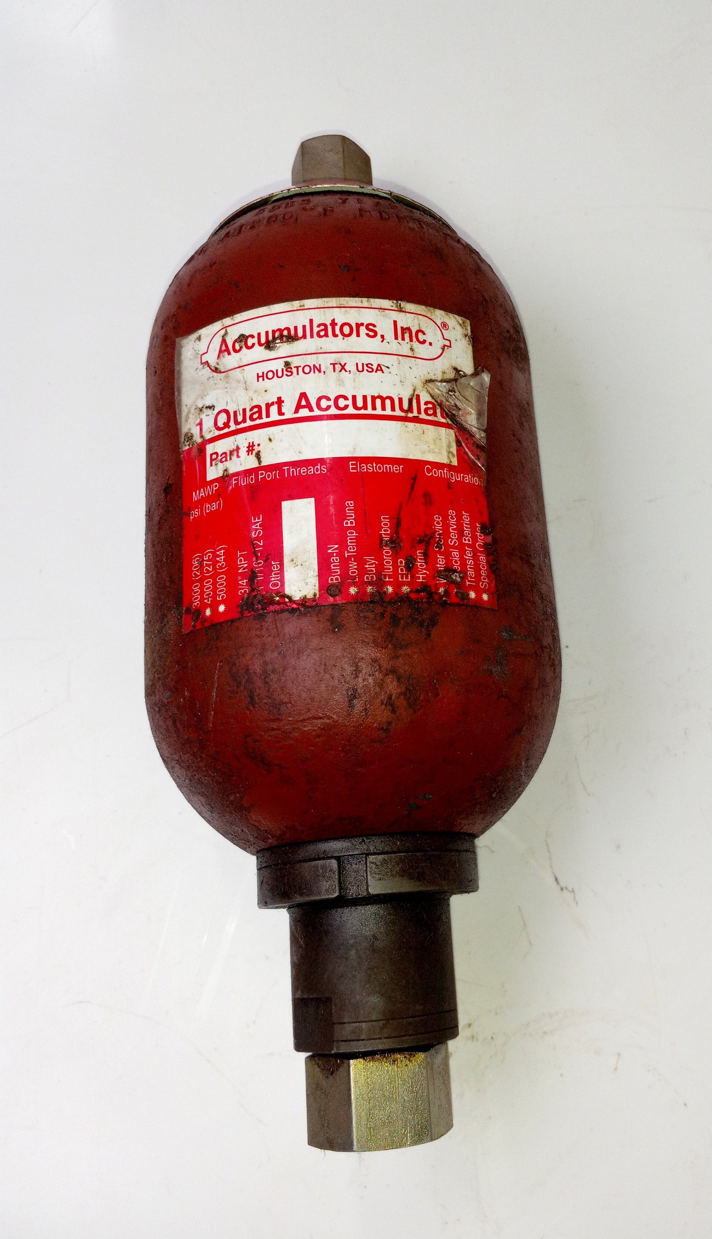 Accumulator - 1 QT 3000psi BUNA-N