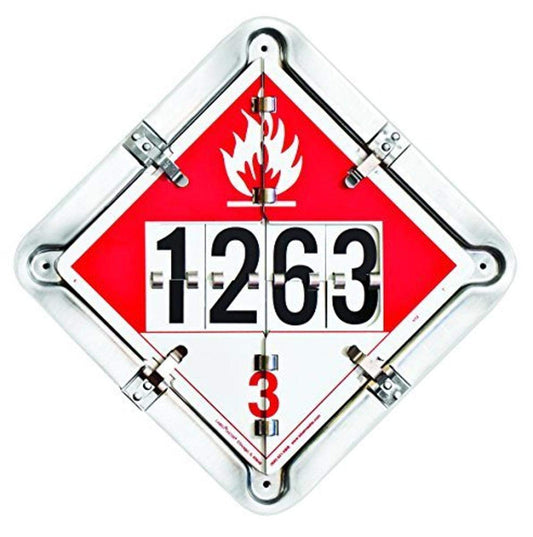 Labelmaster 126-CTP 8 Legend Hazmat Flip Placard System for Tankers, Full Frame